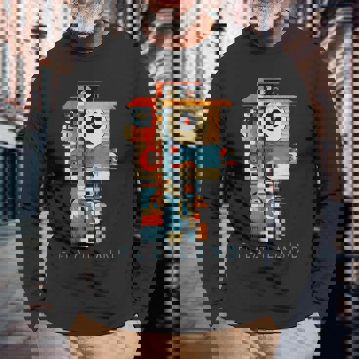 フラットランド エドウィン・A・アボット作 多次元のロマンス 長袖Tシャツ 高齢者への贈り物