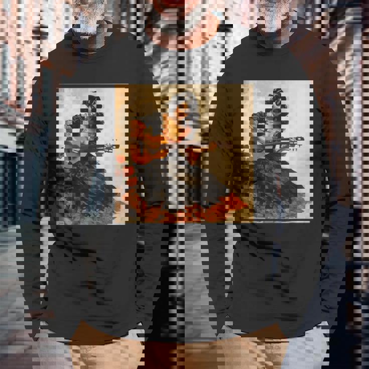 フラメンコダンサー セビリア Espana フラメンコ愛好家 スペインアート 長袖Tシャツ 高齢者への贈り物