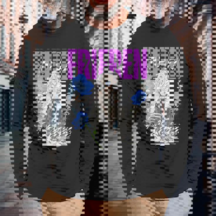 フリーレンと一緒にネモフィラの花園で冷やす時間 長袖Tシャツ 高齢者への贈り物