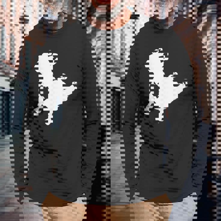 フレンチブルドッグ ヨガポーズシャツ 愛のハートフレンチギフト付き 長袖Tシャツ 高齢者への贈り物