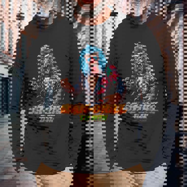 ブラジリアン柔術 マンドリルマスター ブラックベルト 長袖Tシャツ 高齢者への贈り物