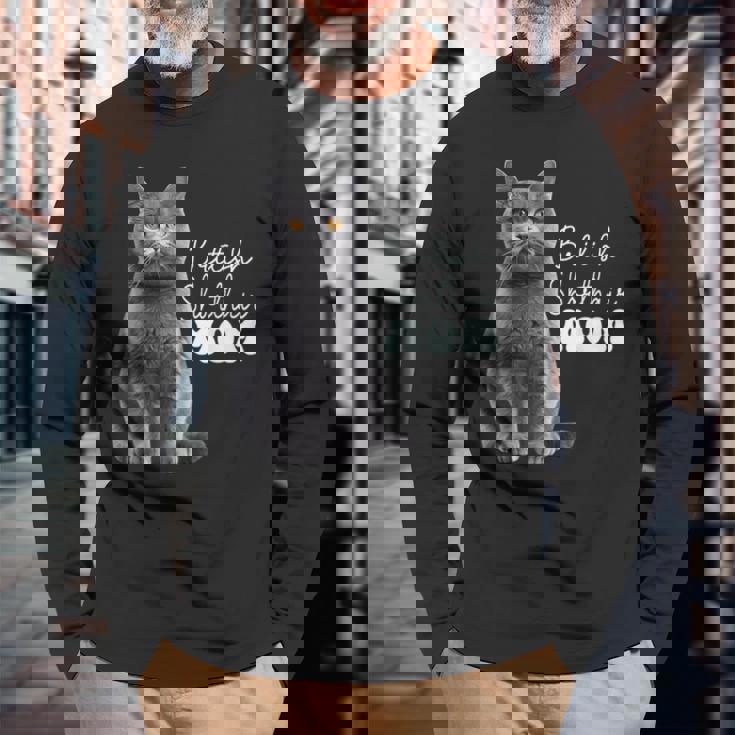 ブリティッシュショートヘア イギリス 長袖Tシャツ 高齢者への贈り物