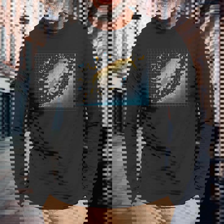 ブル・インベスター 株式市場 為替 資本主義 投資 長袖Tシャツ 高齢者への贈り物