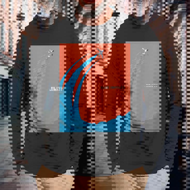 ブルーインパルスmoke 長袖Tシャツ 高齢者への贈り物