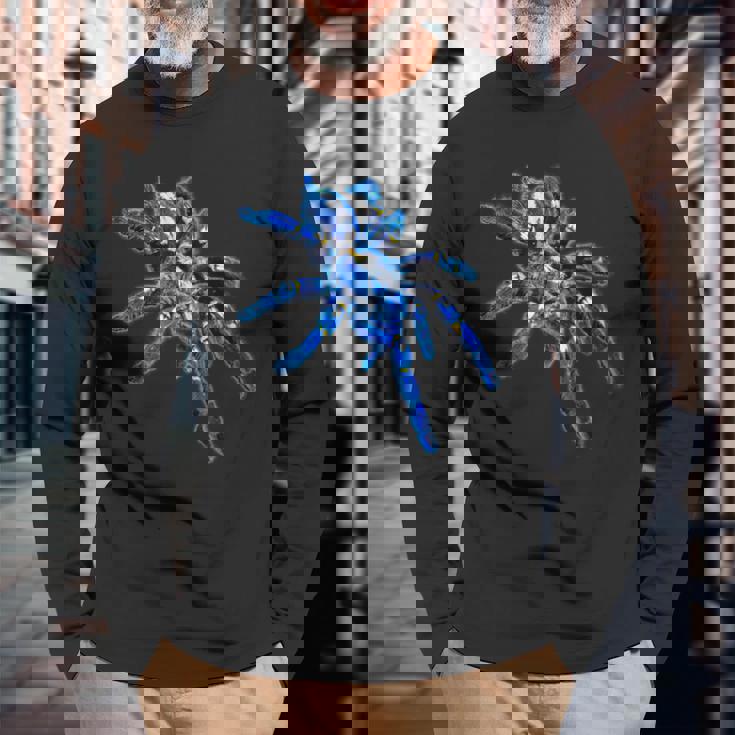 ブルータランチュラスパイダーポエシロセラ 長袖Tシャツ 高齢者への贈り物