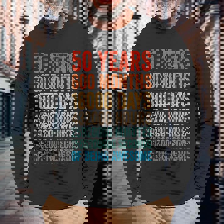 プレゼント 50歳 誕生日 ビンテージ 50年 レトロ 長袖Tシャツ 高齢者への贈り物