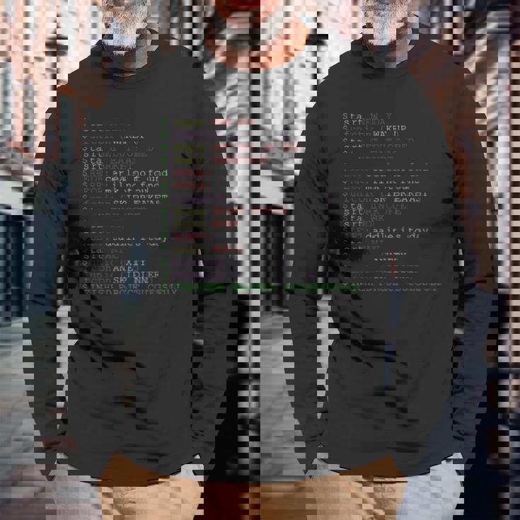 プログラマーコード機能 プログラミングシンタックス 長袖Tシャツ 高齢者への贈り物