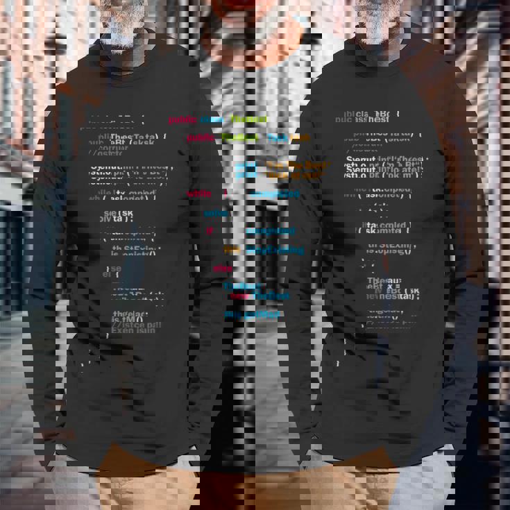 プログラムコード The Best 長袖Tシャツ 高齢者への贈り物