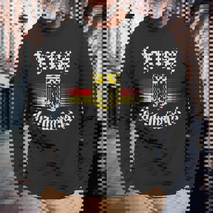 プロスト オクトーバーフェスト ビール ドイツ国旗 オクトーバーフェスト イベント ドイツ 長袖Tシャツ 高齢者への贈り物