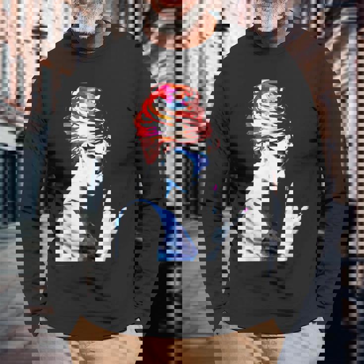 ヘップバーン ヴィンテージ ハリウッド ロックンロール 長袖Tシャツ 高齢者への贈り物