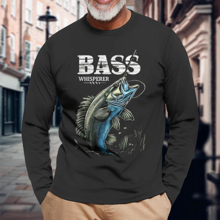ベイトキャスター フィッシャーマン バスのささやき ブラックバス釣り 長袖Tシャツ 高齢者への贈り物