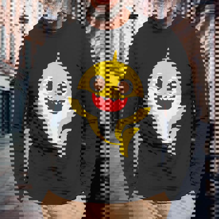 ベイビーシャーク・ハロー・サメもぞく・プレゼント・キッズ・メンズ・ウーマンズ 長袖Tシャツ 高齢者への贈り物