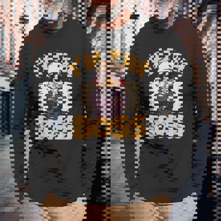 ベイビー・ボス「アイム・ザ・ボス」ライク・ア・ボス・キッズ 長袖Tシャツ 高齢者への贈り物