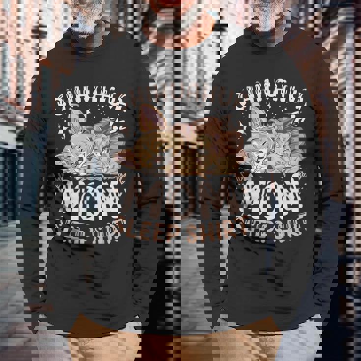 ベスト・チワワ・ママ・スリープ・シャツ、子犬と犬 長袖Tシャツ 高齢者への贈り物