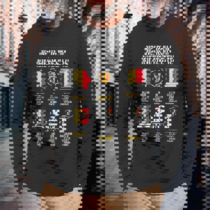 ベルギーの発言 長袖Tシャツ 高齢者への贈り物