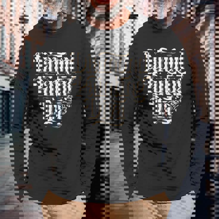 ペインティング ダイヤモンド 絵画 アート 長袖Tシャツ 高齢者への贈り物