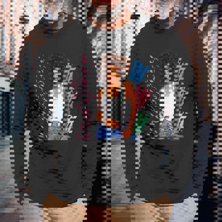 ホイットニー・ヒューストン I Wanna Dance Withomebody 長袖Tシャツ 高齢者への贈り物