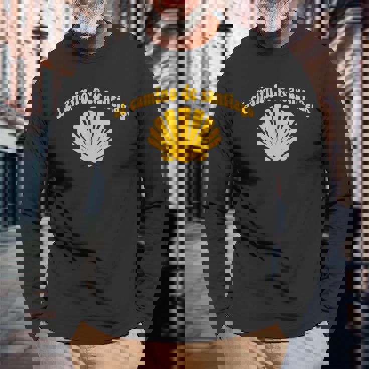 ホタテ貝 カミノ デ サンティアゴ 長袖Tシャツ 高齢者への贈り物