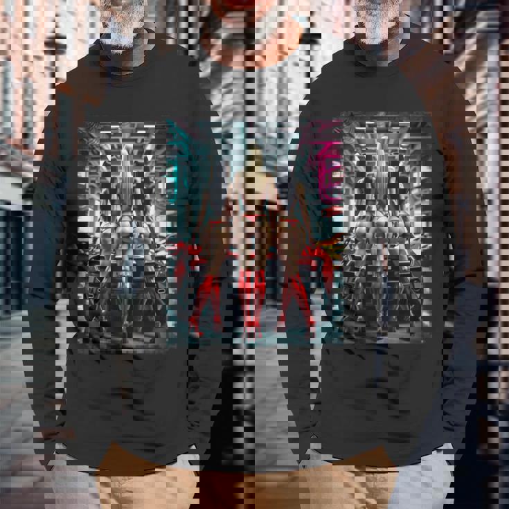 ホットガールオンtシャツ 男性用 セクシーブーティービキニモデル&車 長袖Tシャツ 高齢者への贈り物