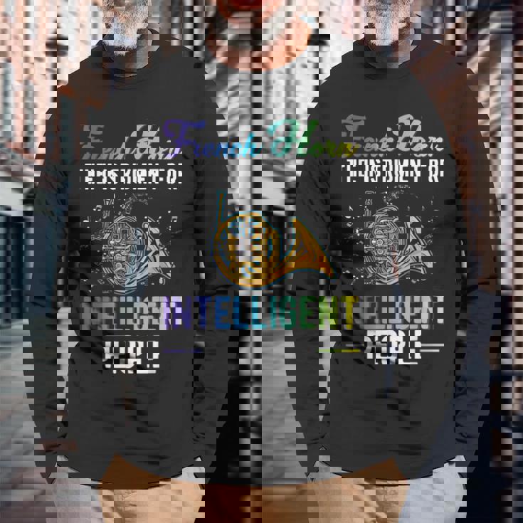 ホルン・ホルニスト フレンチホルン奏者 長袖Tシャツ 高齢者への贈り物