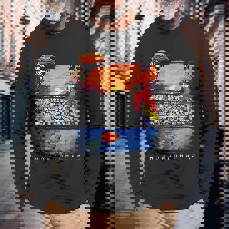 ホンジュラス トロピカルバード ホンジュラス 旅行 バケーション ホンジュラス 長袖Tシャツ 高齢者への贈り物