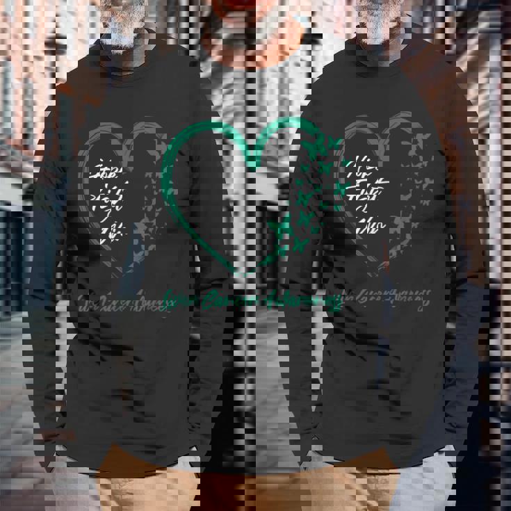 ホープファイトが肝臓がん啓発を勝ち取る 長袖Tシャツ 高齢者への贈り物