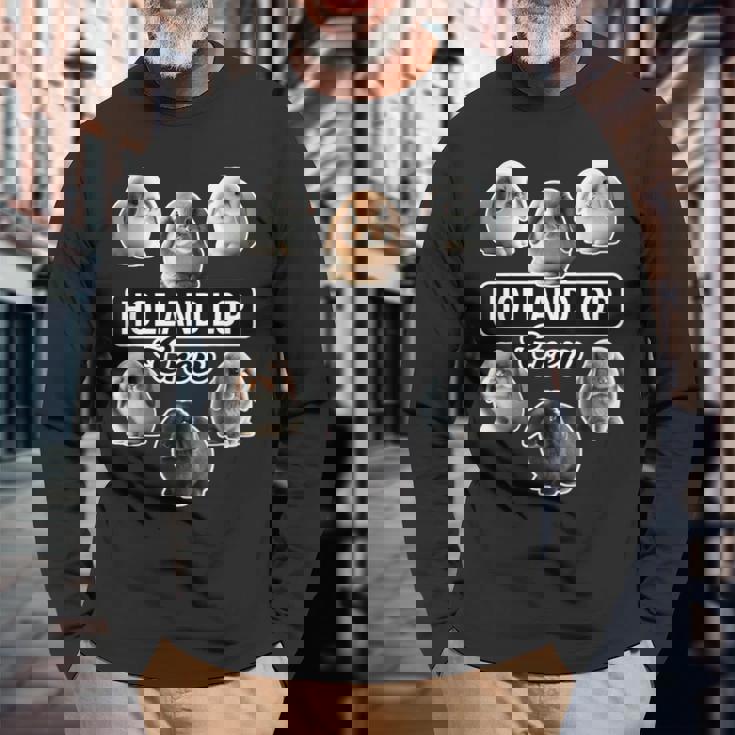 ホーランドロップラビットクルーファニーバニー 長袖Tシャツ 高齢者への贈り物