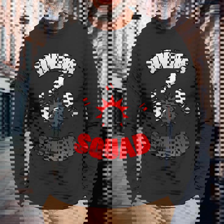 ボウラーのためのボウリングチームの面白い引用 長袖Tシャツ 高齢者への贈り物