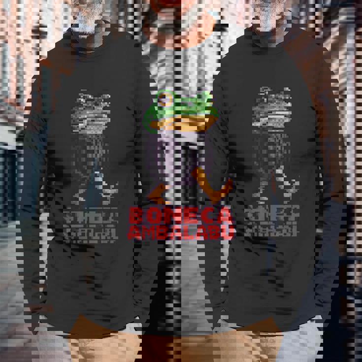 ボネカアンバラブ-イタリアンブレインロットミーム 長袖Tシャツ 高齢者への贈り物