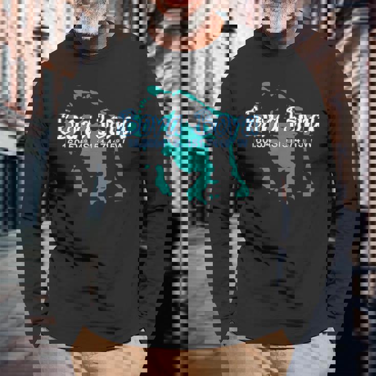 ボラボラ島のコーディネート、観光休暇。 長袖Tシャツ 高齢者への贈り物