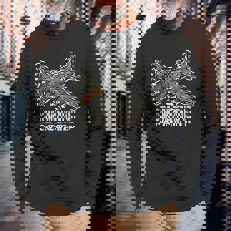 ボンバルディーノ クロコディージョ イタリアン ブレイン ロット 動物 ミーム 長袖Tシャツ 高齢者への贈り物