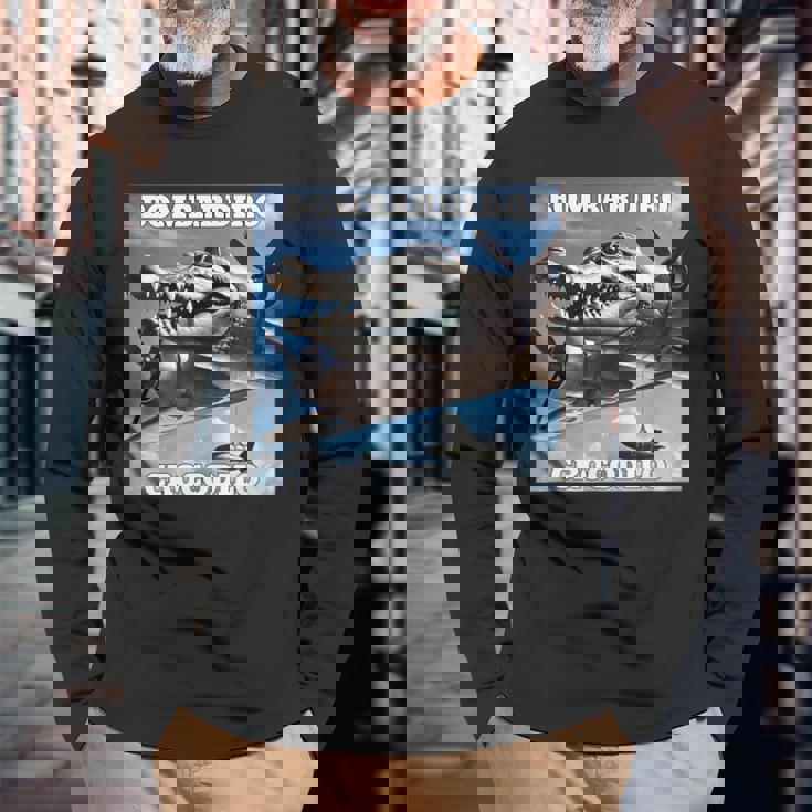 ボンバルディーロクロコダイルミーム 長袖Tシャツ 高齢者への贈り物