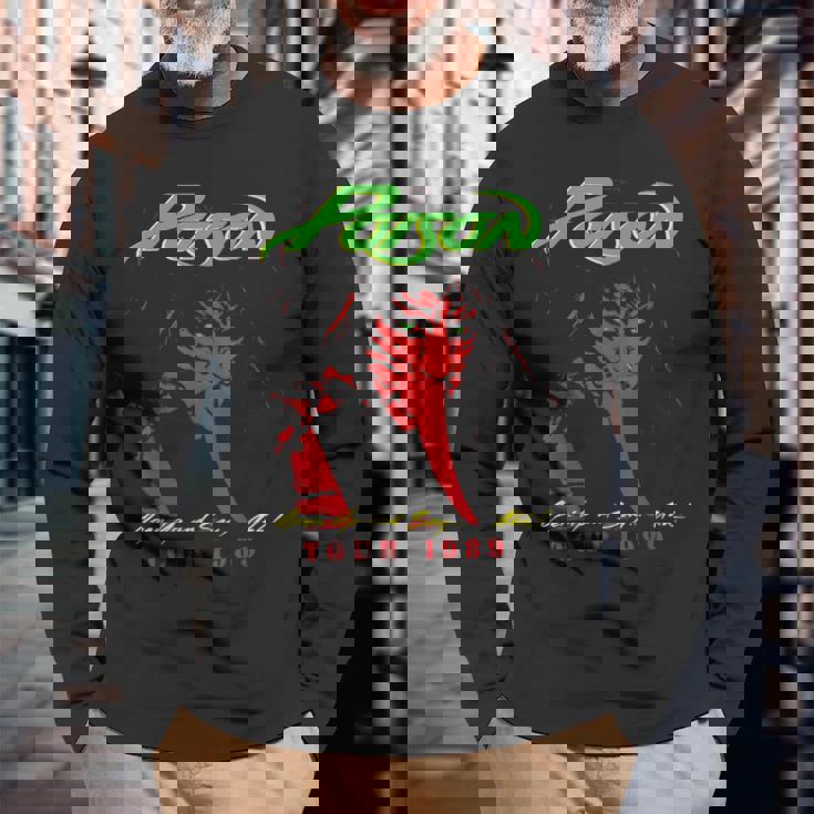 ポイズン Poison Tour 1989 長袖Tシャツ 高齢者への贈り物