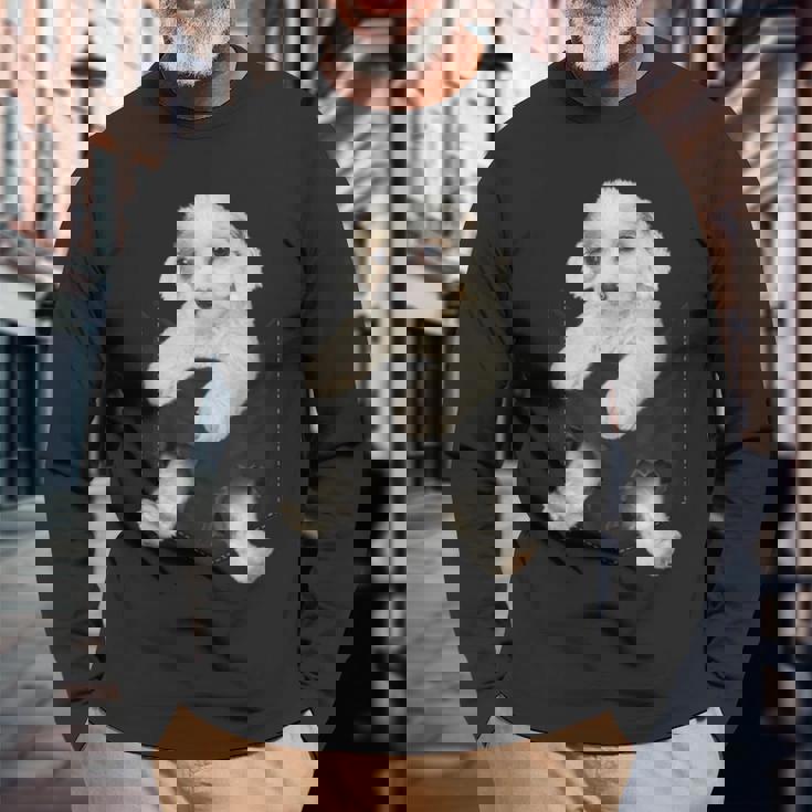 ポケットに入った面白いcavachon Dog Cavachon Dog好きのための 長袖Tシャツ 高齢者への贈り物