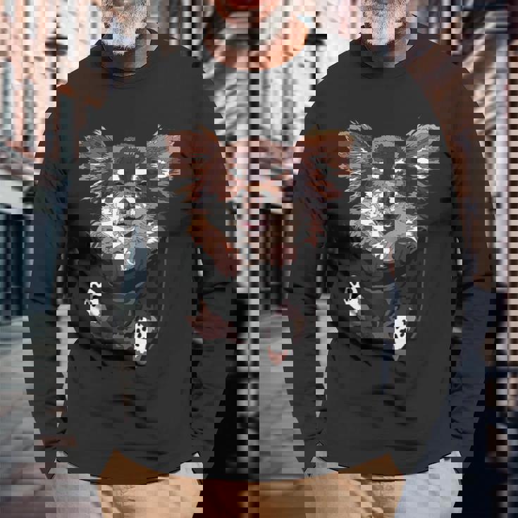 ポケットの中のチワワ 面白い チワワ 長髪 犬好き 長袖Tシャツ 高齢者への贈り物