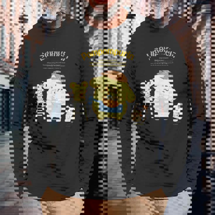 ポムポムプリン ハピネスマイルーム 長袖Tシャツ 高齢者への贈り物