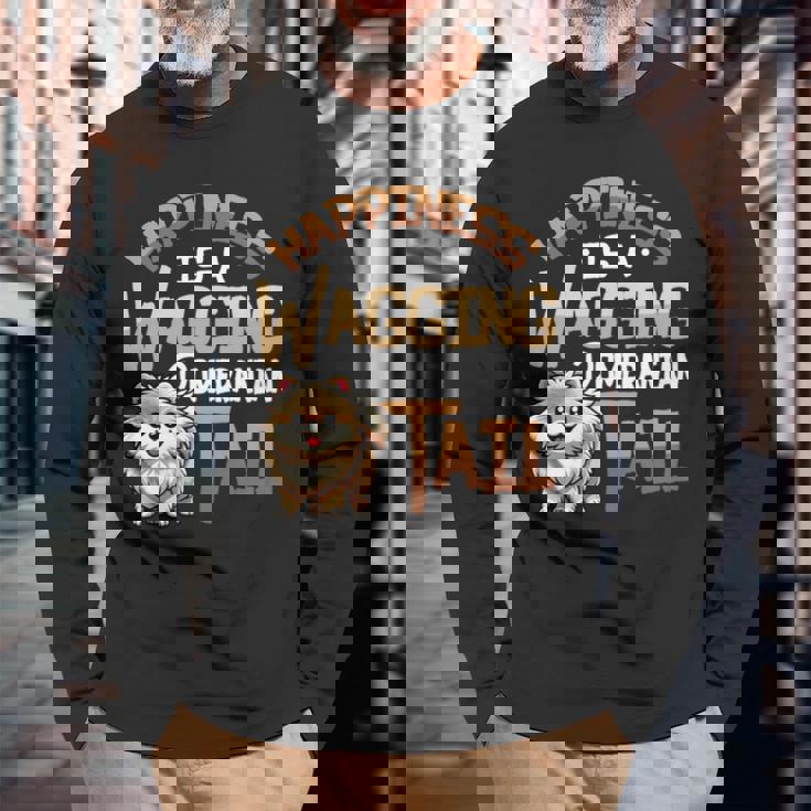 ポメラニアン犬種ポメラニアン 長袖tシャツ 長袖Tシャツ 高齢者への贈り物