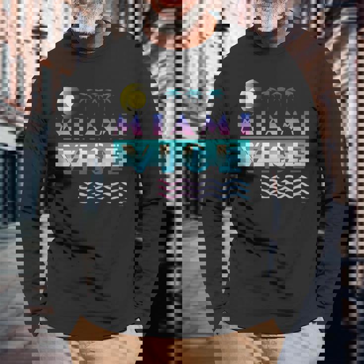 マイアミ・バイス Gradation 長袖Tシャツ 高齢者への贈り物