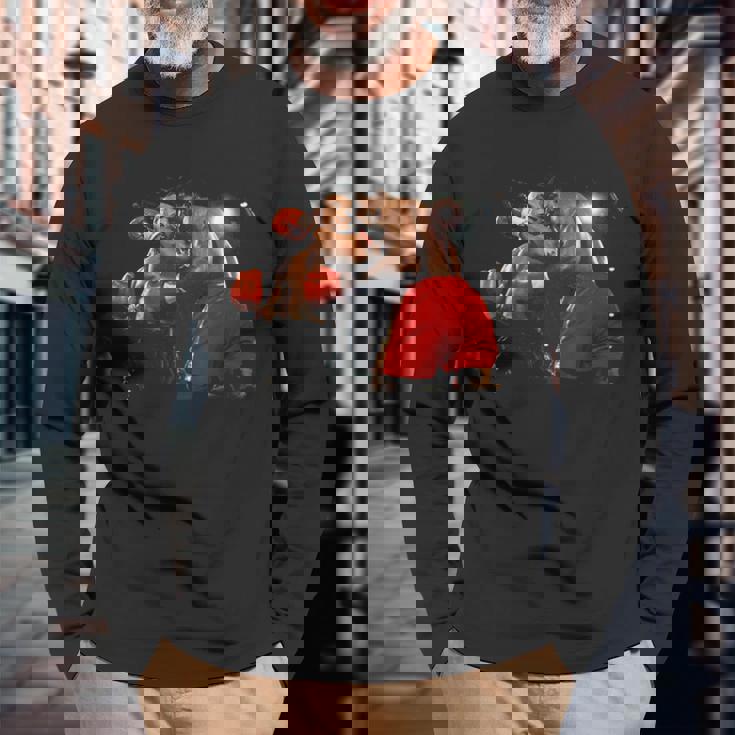 マイク・タイソン フランク・ブルーノ ヘビー級選手権ファイト 1989 長袖Tシャツ 高齢者への贈り物