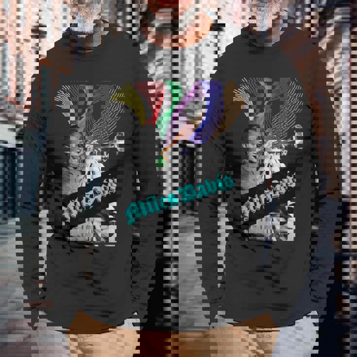 マイルスデイビス_002 長袖Tシャツ 高齢者への贈り物