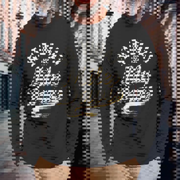 マイルス・デイヴィスo What Collegiatecript 1959 長袖Tシャツ 高齢者への贈り物