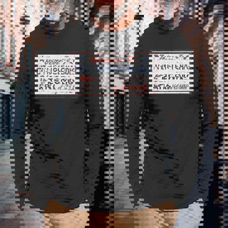 マッスルショールズ アラバマ サイン 録音 キャピタル ロック グラフィック 長袖Tシャツ 高齢者への贈り物