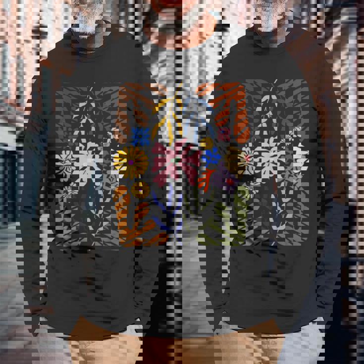 マティス ひまわり ヴィンテージ イエロー 花 アート 絵画 長袖Tシャツ 高齢者への贈り物