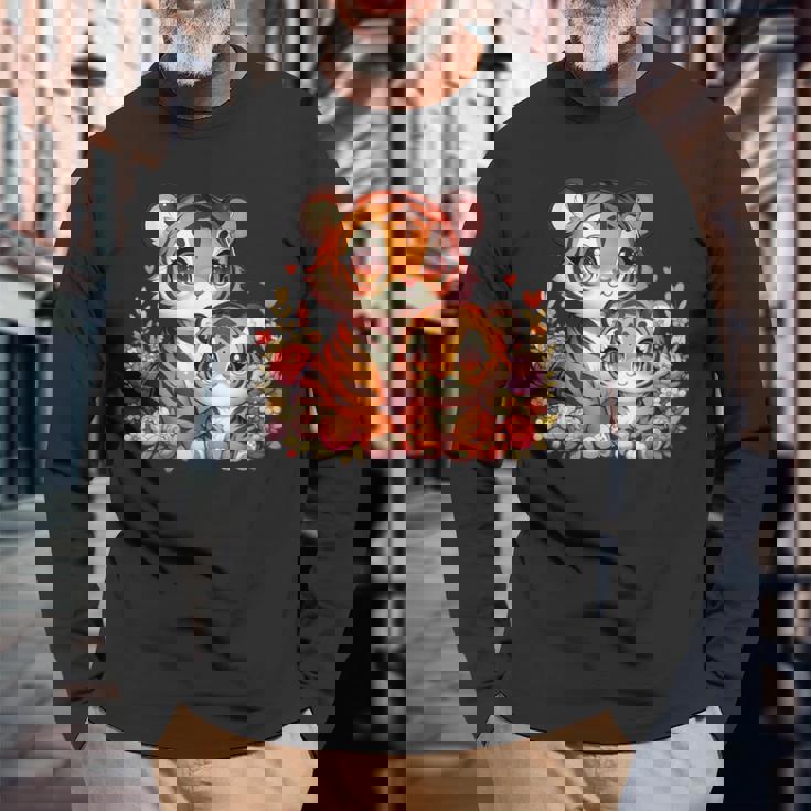 ママタイガー 赤ちゃん可愛い動物モチーフ 長袖Tシャツ 高齢者への贈り物