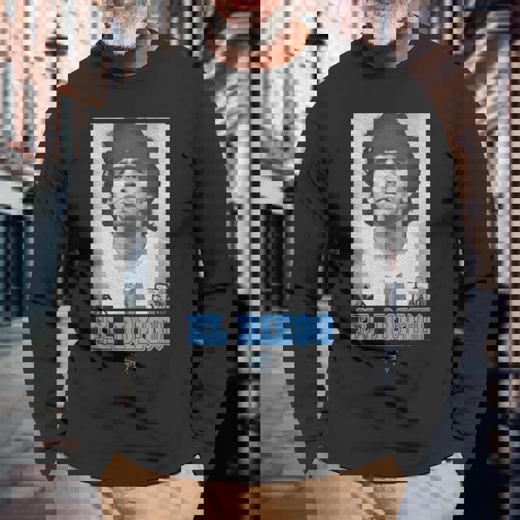 マラドーナ エルディエゴ アルゼンチン 長袖Tシャツ 高齢者への贈り物