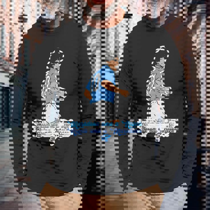 マラドーナラマダナポリ 長袖Tシャツ 高齢者への贈り物