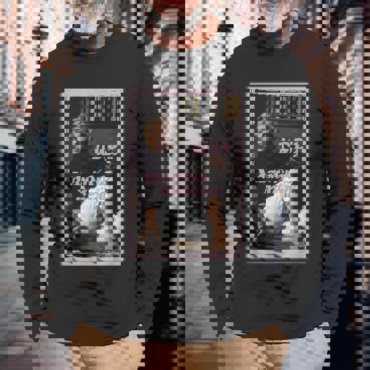 マリリンモンロー_003 長袖Tシャツ 高齢者への贈り物