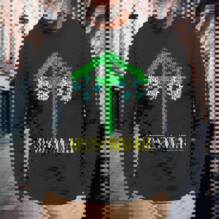 ミッドサマー メイポール ミッドソマー フェスティバル 夏 ソルスティス 長袖Tシャツ 高齢者への贈り物