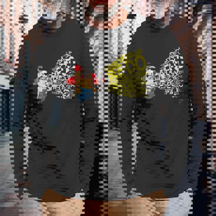 ミニオン Loudspeaker 長袖Tシャツ 高齢者への贈り物