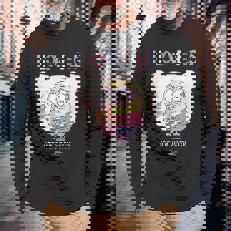 ミニオンズのボブとティム・ベター・トゥギャザー 長袖Tシャツ 高齢者への贈り物